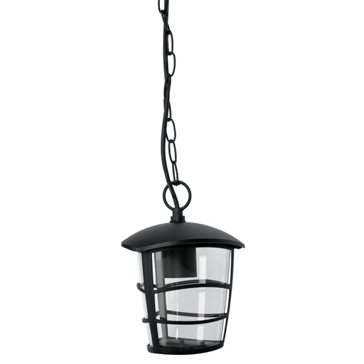 [45094] Arbotante tipo farol moderno colgante para exteriores, negro COL-103S