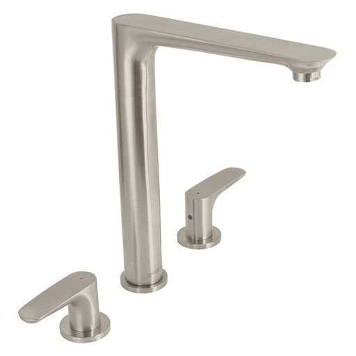 [45181] Mezcladora cuello alto para fregadero, satín, FOSET RIVIERA RIM-81N