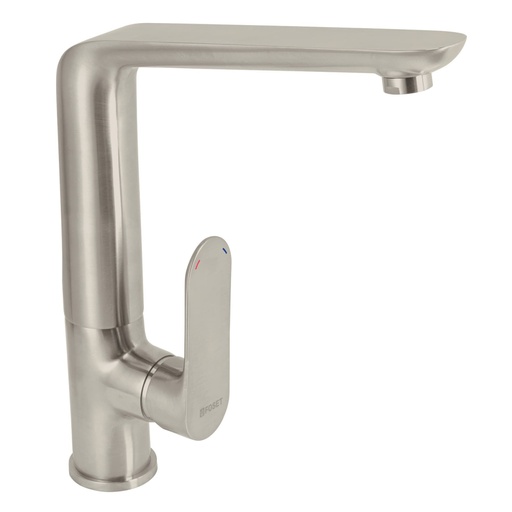 [45182] Monomando cuello alto para fregadero, satín, FOSET RIVIERA RIM-83N