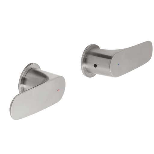 [45202] Juego manerales palanca para regadera, satín, RIVIERA RIM-61N