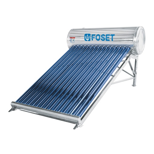 [45272] Calentador solar de agua, 15 tubos, 185 L, 5 personas, FOSET CALE-15S