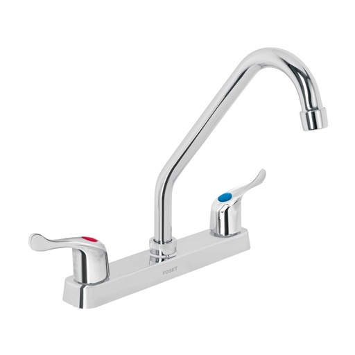 [45515] Mezcladora 8' fregadero, ABS, cuello largo, palanca, BASIC FP-318P