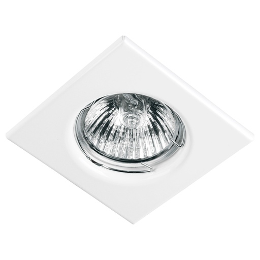 [45566] Luminario cuadrado blanco spot fijo, lámpara no incluida EMP-110S
