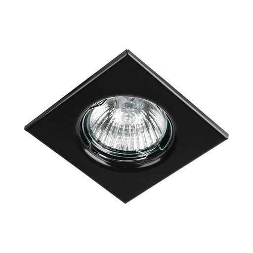 [45567] Luminario cuadrado negro spot fijo, lámpara no incluida EMP-111S