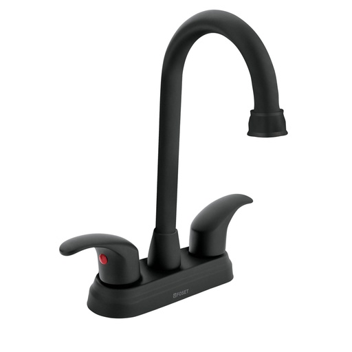 [45623] Mezcladora lavabo 4' negro, tipo bar, palanca, AQUA AQM-62M