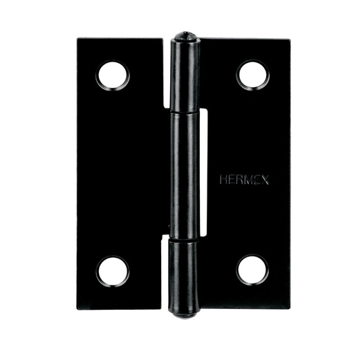 [45634] Bisagra rectangular 2' negra, HERMEX BR-206