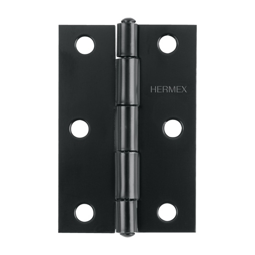 [45636] Bisagra rectangular 3' negra, HERMEX BR-306