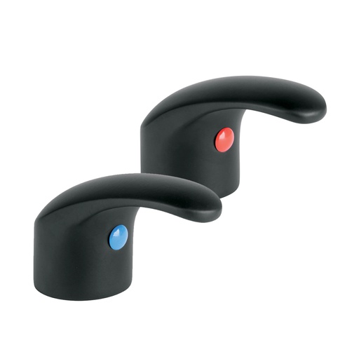 [45716] Juego manerales de palanca p/lav-fregadero,negro mate AQUA AQMM-62M