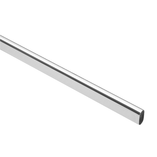 [45897] Tubo ovalado para clóset, 2.4 m, acero cromado, HERMEX TO-524