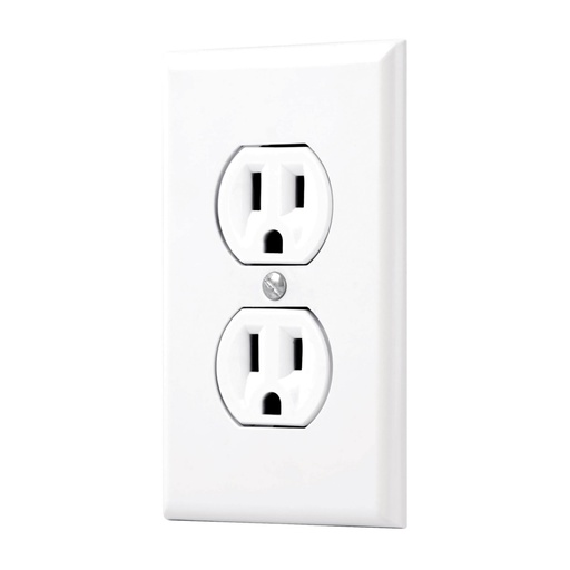 [45954] Placa armada 2 contactos polarizados, línea Standard, blanco PA-CODO-SB