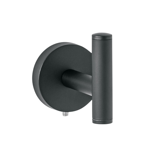 [45963] Gancho sencillo metálico acabado negro, FOSET TÚBIG TBA-73M