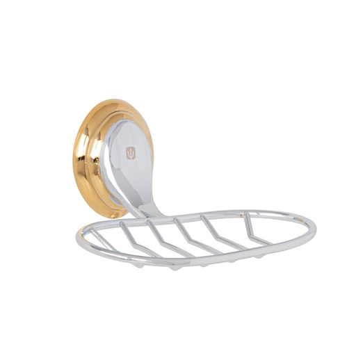 [45989] Jabonera de rejilla, cromo-oro, FOSET AQUA AQA-84G