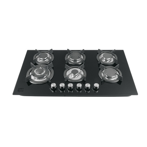 [46247] Parrilla gas empotrar 87 cm, 6 quemadores, vidrio, RIVIERA PAE-906GV