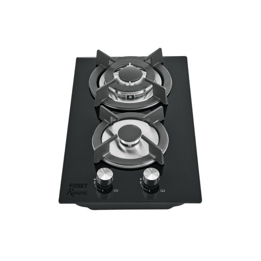 [46249] Parrilla gas empotrar 30 cm, 2 quemadores, vidrio, RIVIERA PAE-302GV