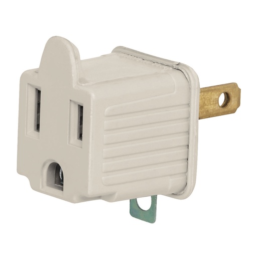 [46257] Clavija adaptadora de 3 a 2, gris, granel, VOLTECK AD-32G-G