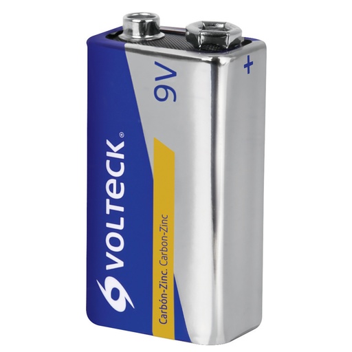 [46312] Blíster con 1 pila zinc-carbón 9 V, VOLTECK ZI-9V