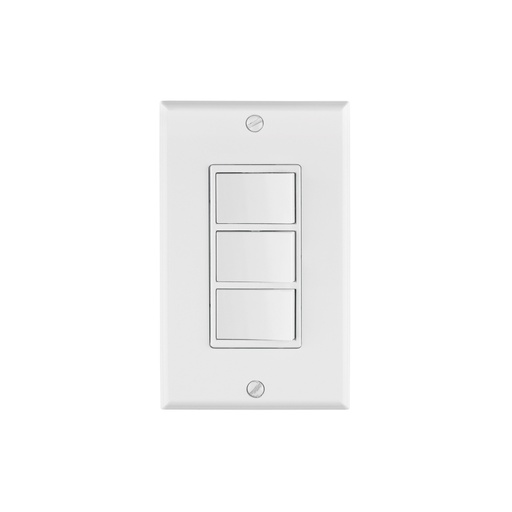 [46339] Placa armada con 3 interruptores sencillos, línea Classic PA-APTR-CLP