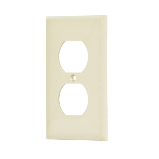 [46406] Placa de ABS dúplex, Standard, marfil, Volteck PPDO-S