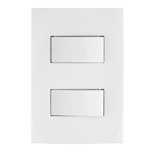 [46495] Placa armada interruptor sencillo y escalera, Oslo, blanco PA-APDO-EOB