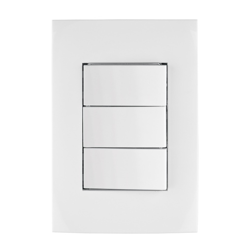 [46497] Placa armada interruptores sencillos y escalera, Oslo,blanco PA-APTR-EOB