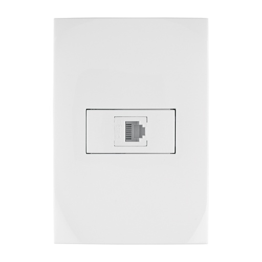 [46541] Placa armada con entrada para teléfono, línea Oslo, blanco PA-TE-OB