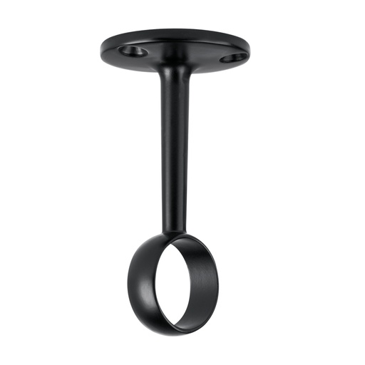 [46583] Soporte central para tubo redondo de clóset, negro mate STR-3N
