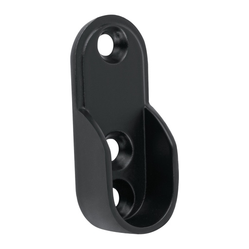[46585] Brida negra para tubo ovalado de closet, HERMEX BTO-5N
