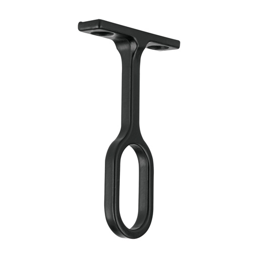[46586] Soporte central para tubo ovalado de clóset, negro mate STO-5N