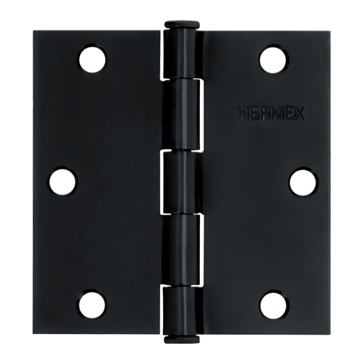 [46708] Bisagra cuadrada 3 1/2', negro mate, cabeza plana, HERMEX BC-356P