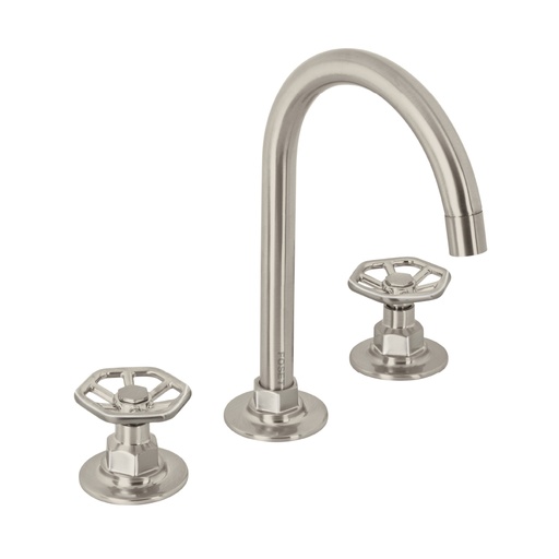 [46760] Mezcladora p/lavabo,taladros separados,redondos,satín, TÚBIG TBM-91N