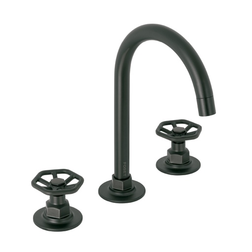 [46761] Mezcladora p/lavabo,taladros separados,redondos,negro, TÚBIG TBM-91M