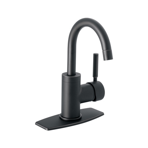 [46764] Monomando corto para lavabo, negro mate, FOSET TÚBIG TBM-45M