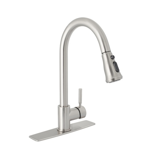 [46769] Monomando para fregadero, cuello extraíble, satín, TÚBIG TBF-84N