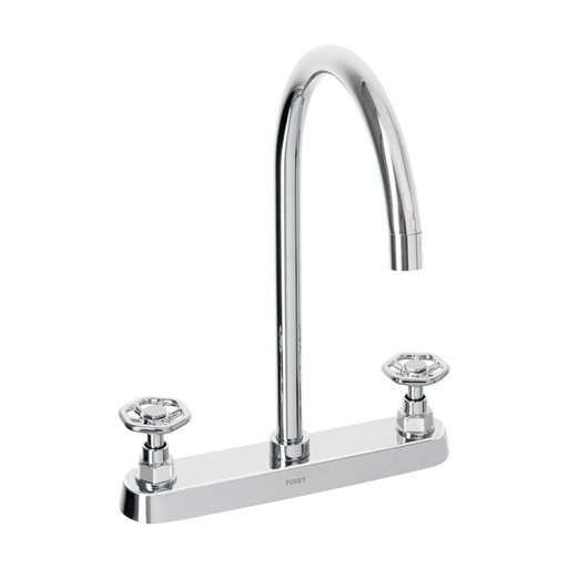 [46774] Mezcladora para fregadero, manerales redondos, cromo, TÚBIG TBF-81