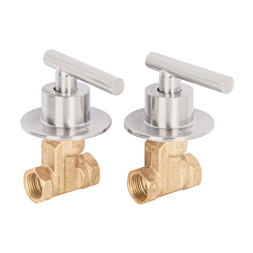 [46778] Juego llaves empotrar roscables, palanca satín, TÚBIG TBE-062N