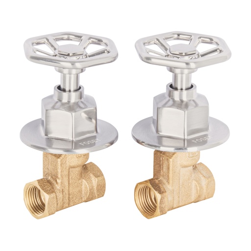 [46784] Juego llaves empotrar roscables, volante satín, TÚBIG TBE-061N