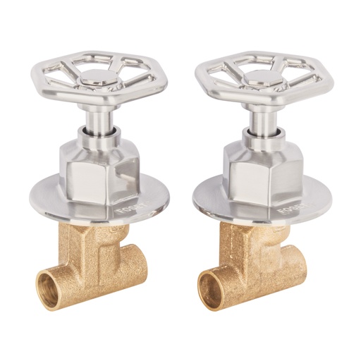 [46787] Juego llaves empotrar soldables, volante satín, TÚBIG TBE-661N