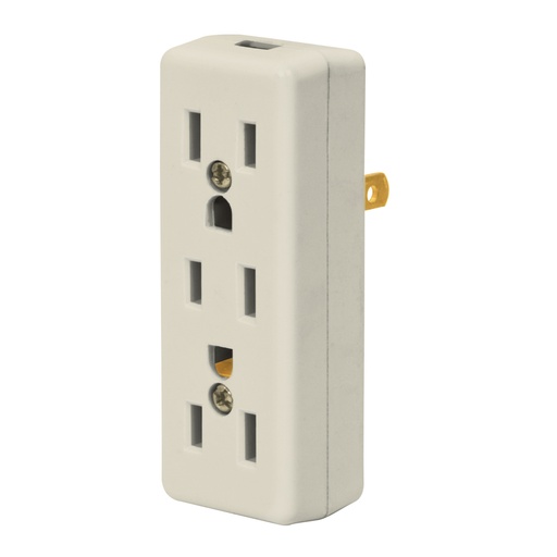 [46814] Multicontacto triple, 2 polos + tierra, VOLTECK MUL-305