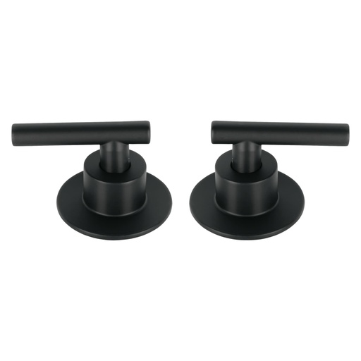 [46877] Juego de 2 manerales para regadera, palanca, negro, TÚBIG TBMR-62M