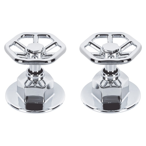 [46878] Juego de 2 manerales para regadera, volante, cromo, TÚBIG TBMR-61