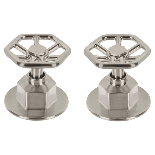 [46879] Juego de 2 manerales para regadera, volante, satín, TÚBIG TBMR-61N