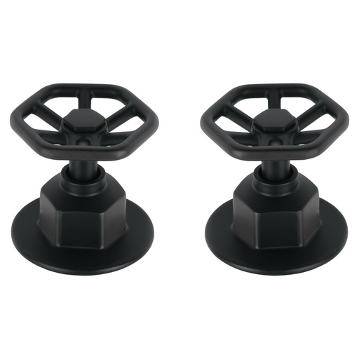 [46880] Juego de 2 manerales para regadera, volante, negro, TÚBIG TBMR-61M