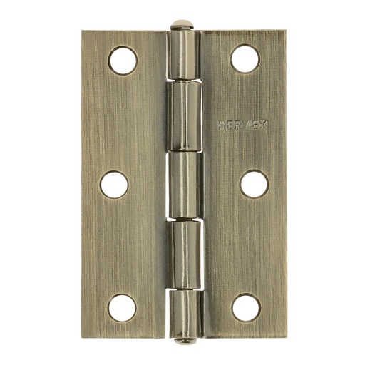 [46913] Bisagra rectangular 3' latón antiguo, HERMEX BR-302