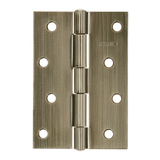 [46915] Bisagra rectangular 4' latón antiguo, HERMEX BR-402