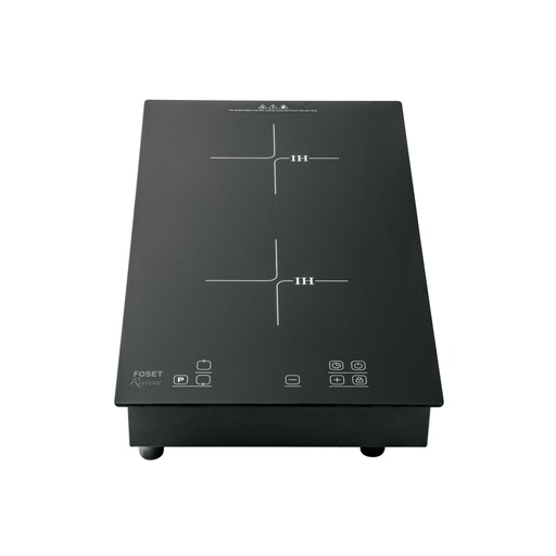 [46917] Parrilla inducción empotrar 29 cm, 2 quemadores, vidrio PAE-302NI