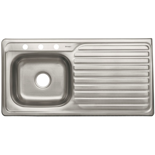 [47020] Tarja de empotrar 100x51cm tina izquierda, FOSET BASIC TA-1051IB