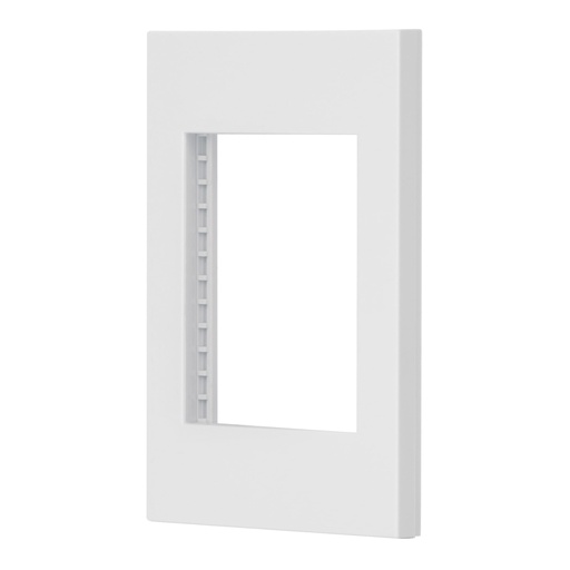[47043] Placa 1 ventana, 3 módulos, línea Española, color blanco PPTR-EB