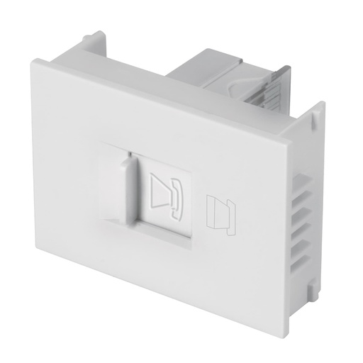 [47056] Toma de teléfono, 1.5 módulos, línea Española, color blanco TE15-EB