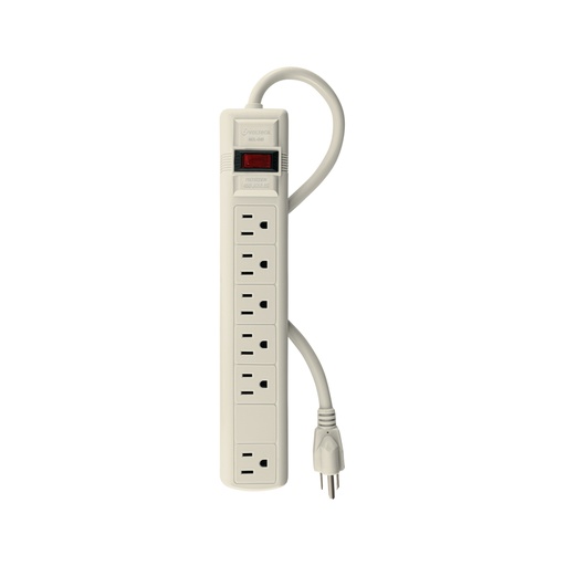 [47184] Multicontacto 14 AWG 6 entradas supresor de picos 450 joules MUL-645