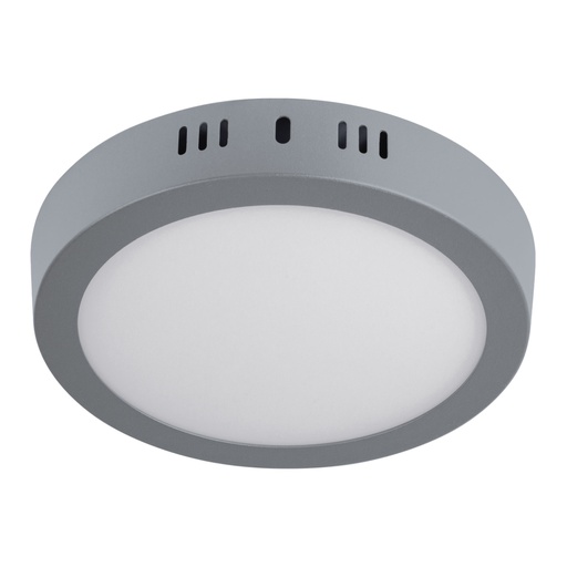 [47347] Luminario LED plafón 12W 6500K, redondo, gris, VOLTECK PLA-215L